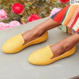 BIRDIES FLATS WOVEN LOAFERS CASUAL YELLOW GOLD 8.5